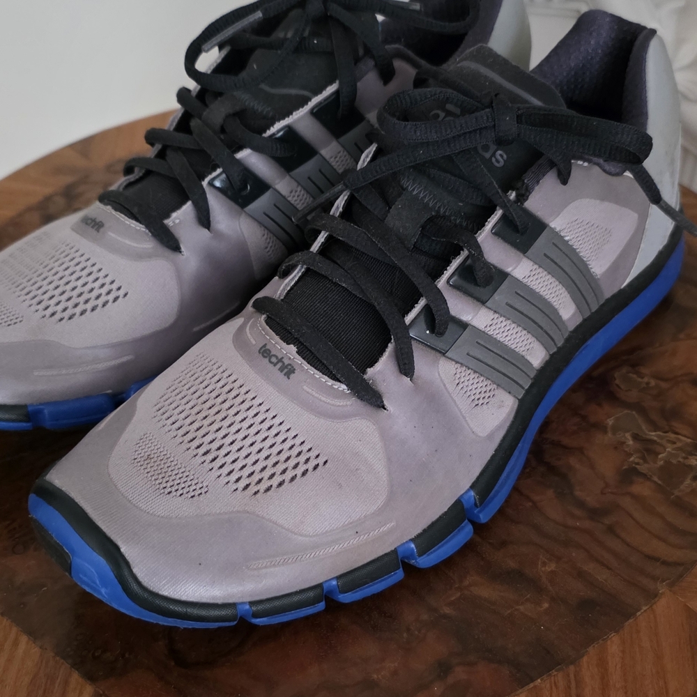 Adidas Adipure Black and Blue Athletic Shoes
